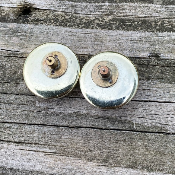 Vintage 80’s big round red post earrings - Picture 6 of 7